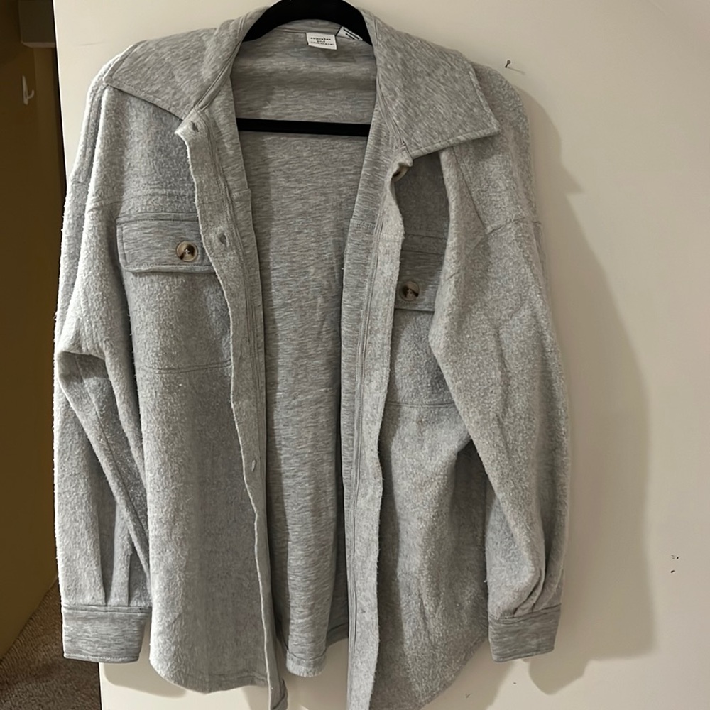 Grey shacket